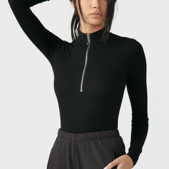 Joah Brown Tops - Joah Brown Half Zip Mock Neck